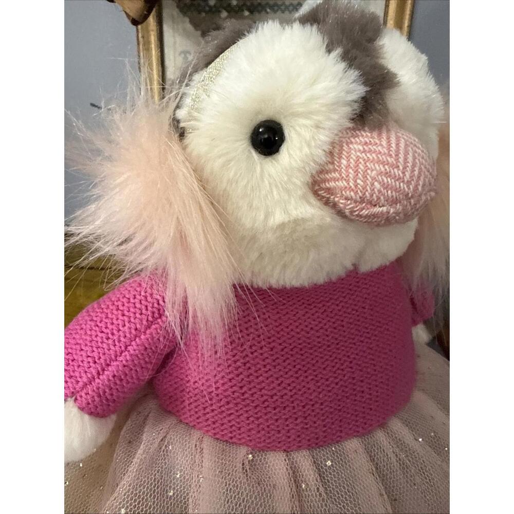 Anthropologie Brand Sweet Penguin Plush Stuffed Animal Pink Sweater Tutu 9” - Picture 7 of 7